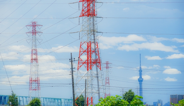 送電線の画像